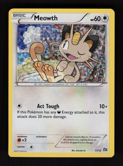 Meowth - 11/12 011/012 - Promo - McDonald's Promos 2016 