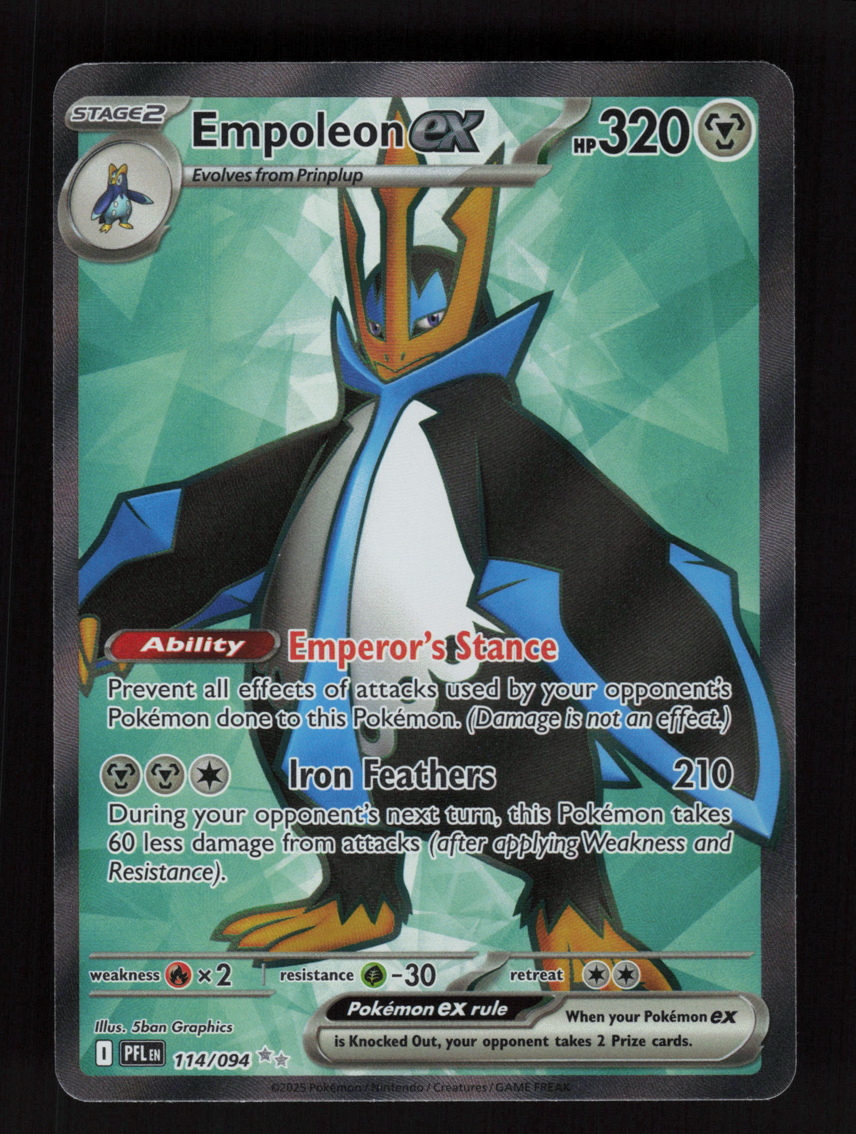 Empoleon ex 114/094 - Ultra Rare - ME02: Phantasmal Flames 