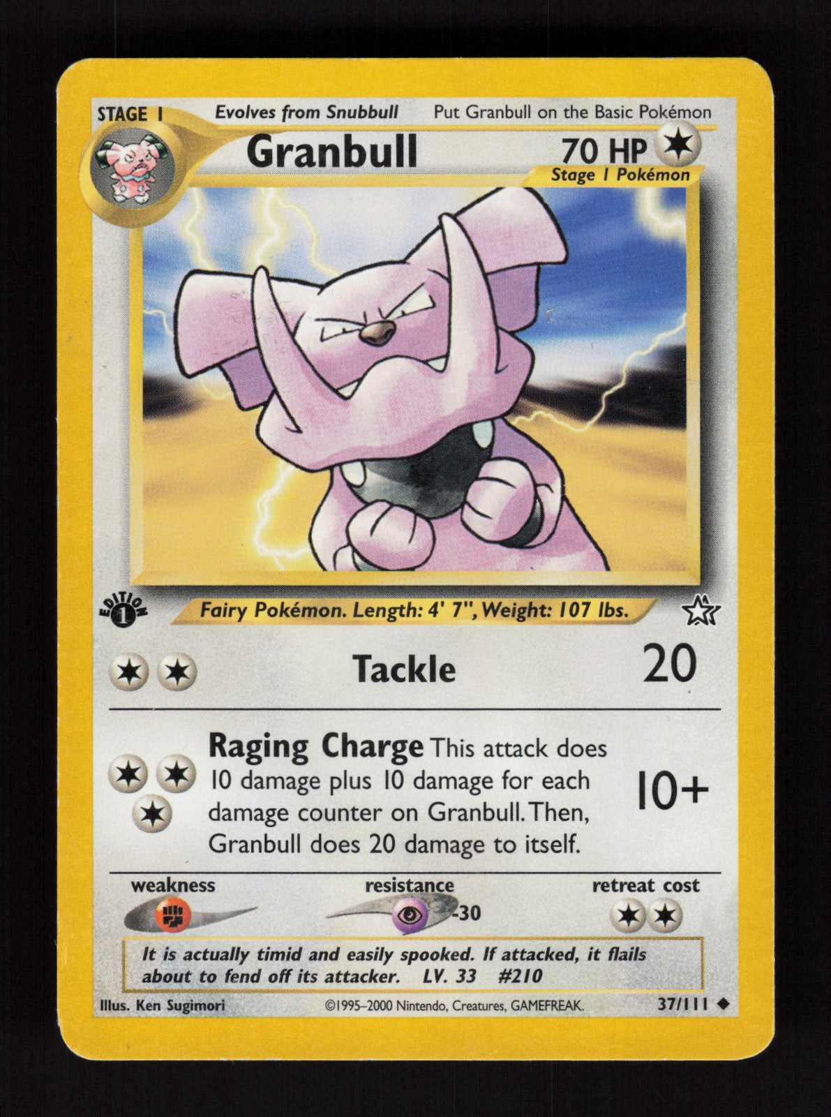 Granbull 037/111 - Uncommon - Neo Genesis