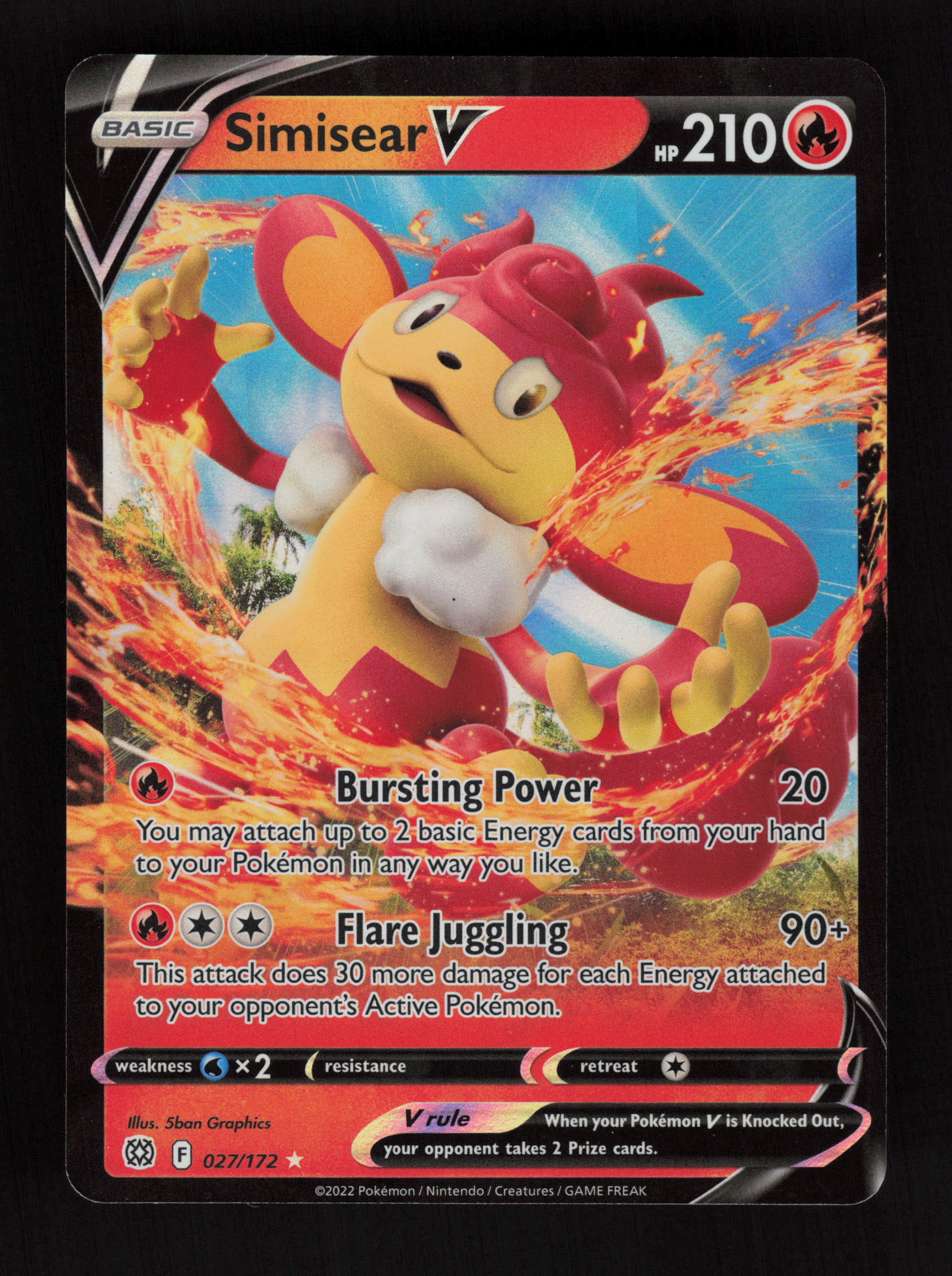 Simisear V 022/159 - Ultra Rare - Crown Zenith 