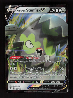 Galarian Stunfisk V 128/189 - Ultra Rare - SWSH03: Darkness Ablaze 