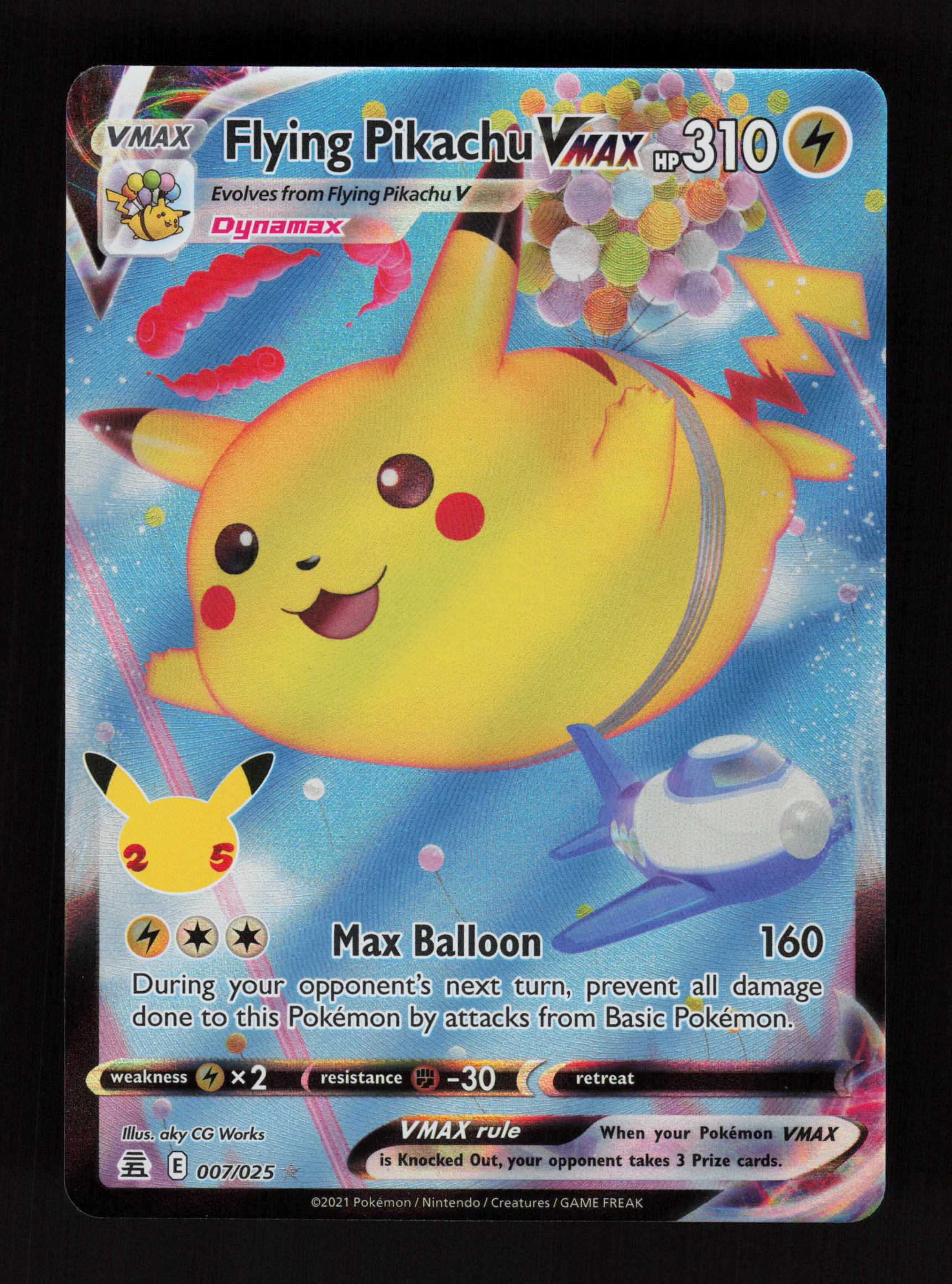 Flying Pikachu VMAX 007/025 - Ultra Rare - Celebrations