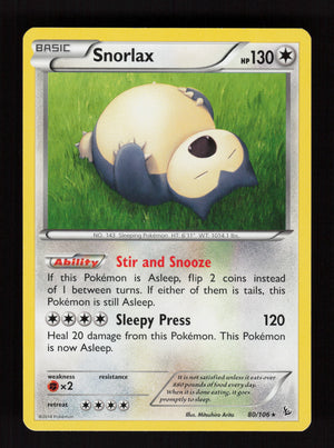Snorlax 80/106 - Rare - XY - Flashfire