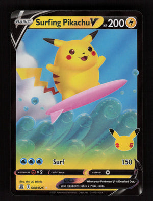 Surfing Pikachu V 008/025 - Ultra Rare - Celebrations