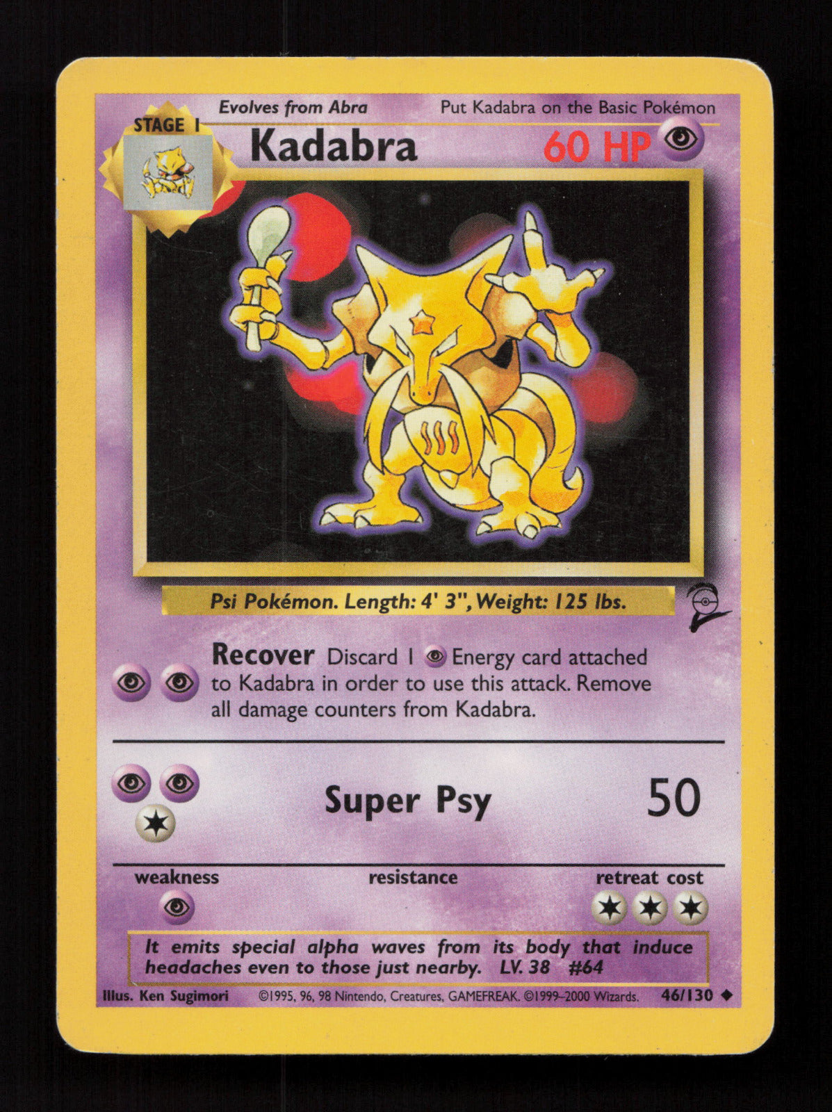 Kadabra 046/130 - Uncommon - Base Set 2