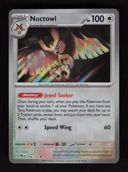 Noctowl (Master Ball Pattern) 078/131 - Rare - Prismatic Evolutions