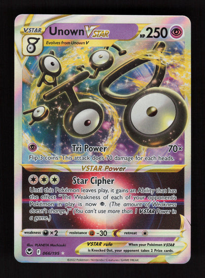 Unown VSTAR 066/195 - Ultra Rare - SWSH12: Silver Tempest 