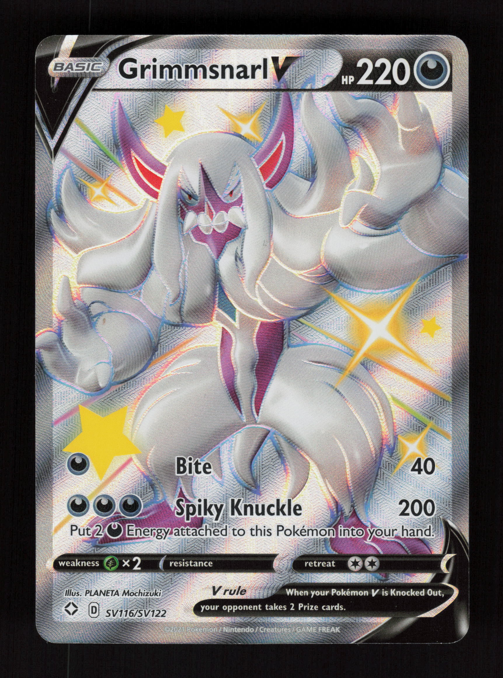 Grimmsnarl V SV116/SV122 - Shiny Holo Rare - Shining Fates: Shiny Vault