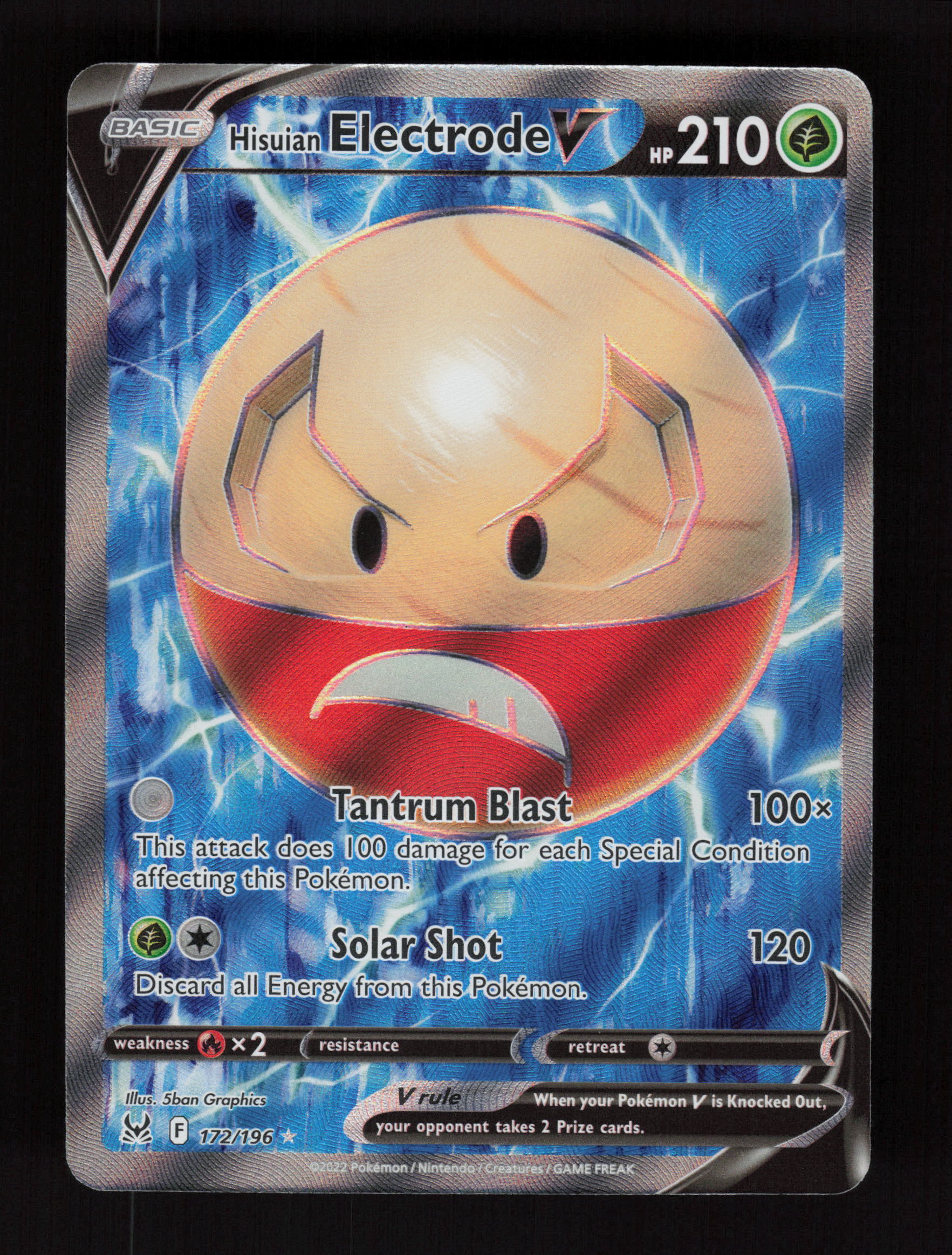 Hisuian Electrode V 172/196 - Ultra Rare - Lost Origin