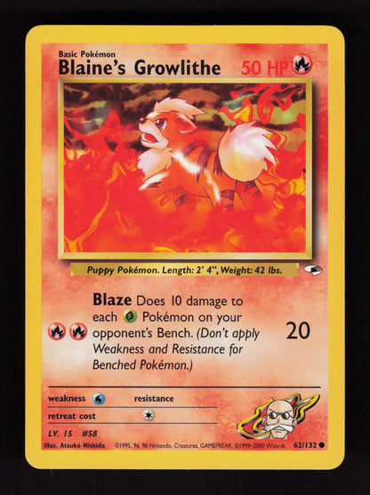 Blaine's Growlithe (62) 062/132 - Common - Gym Heroes