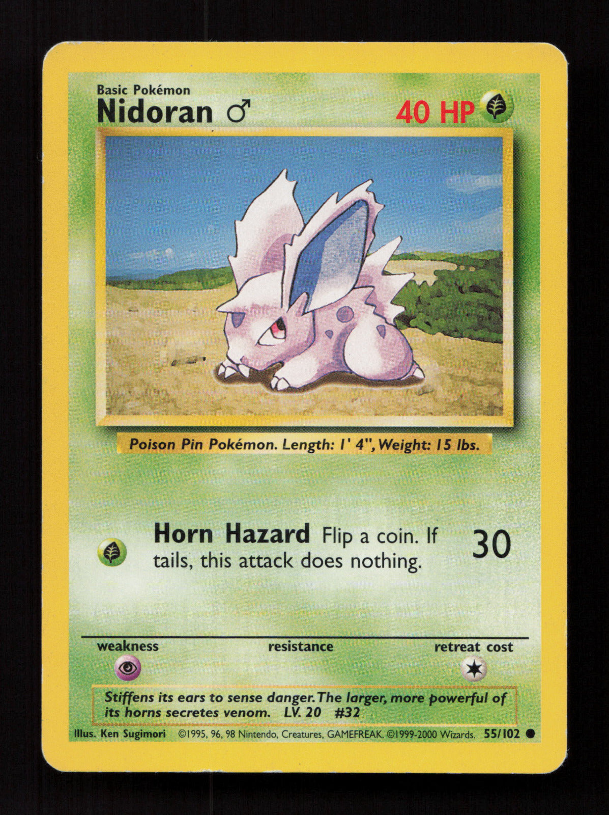 Nidoran M 055/102 - Common - Base Set