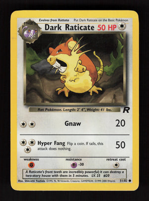 Dark Raticate 51/82 - Common - Team Rocket