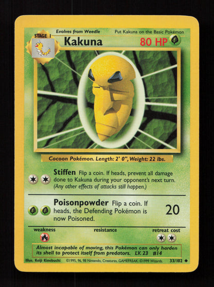 Kakuna 033/102 - Uncommon - Base Set