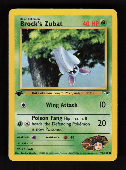 Brock's Zubat (74) 074/132 - Common - Gym Heroes