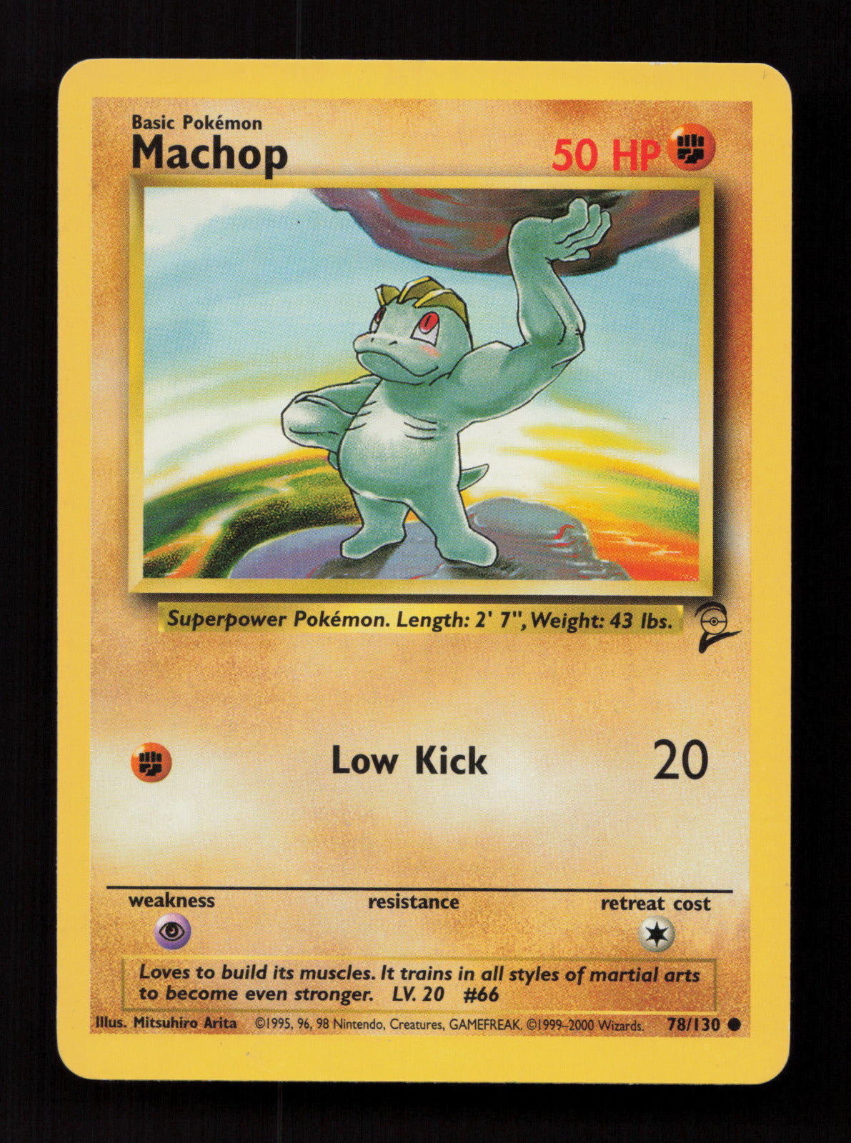 Machop 078/130 - Common - Base Set 2
