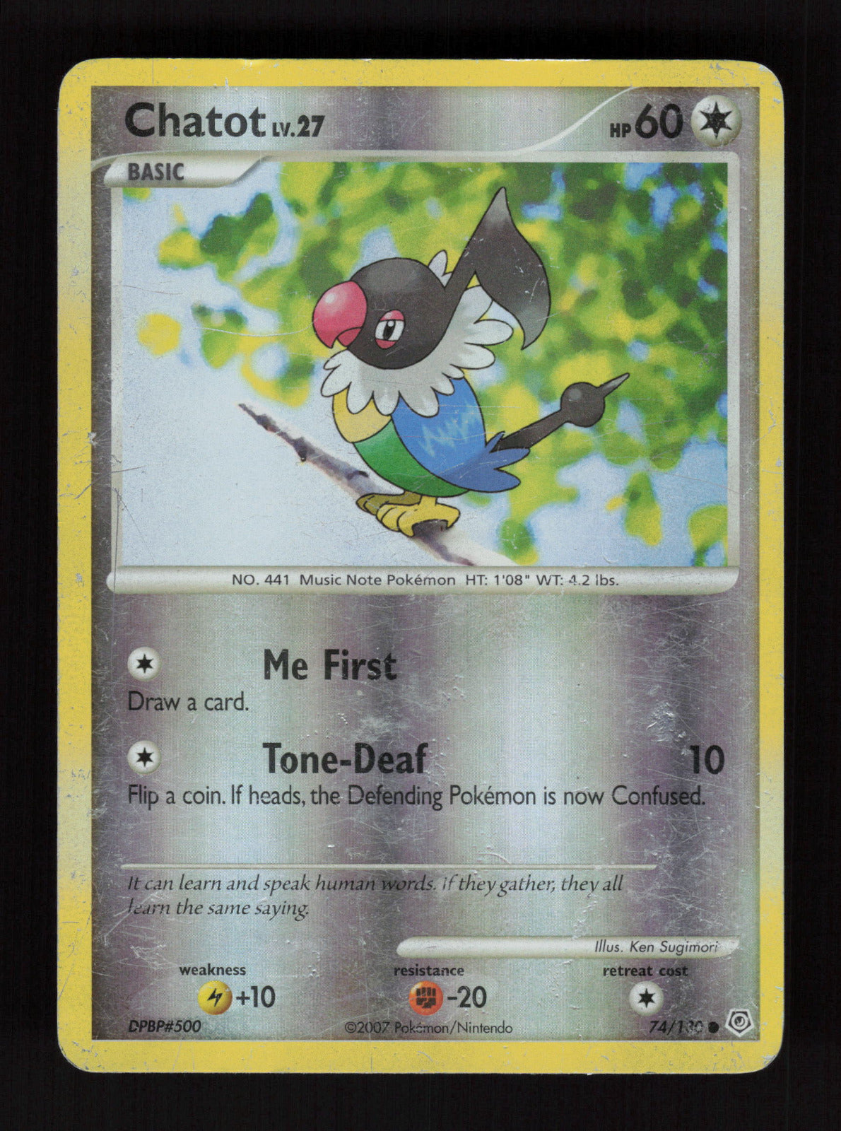 Chatot 74/130 - Reverse Holo - Diamond and Pearl