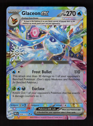 Glaceon ex - (Holiday Calendar) Double Rare SV: Prismatic Evolutions 026/131 NM
