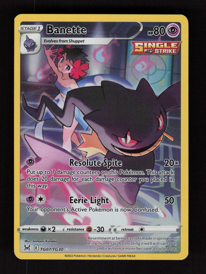 Banette TG07/TG30 - Ultra Rare - Lost Origin Trainer Gallery