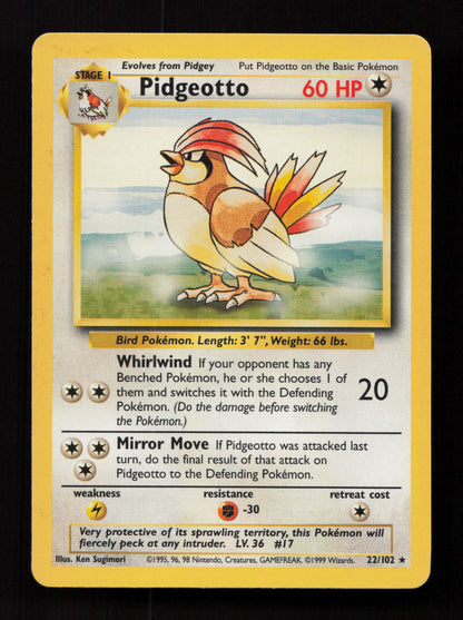Pidgeotto 022/102 - Rare - Base Set