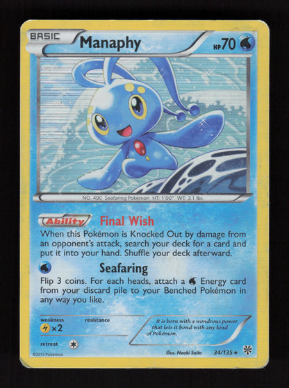 Manaphy 34/135 - Holo Rare - Plasma Storm
