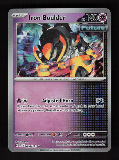 Iron Boulder (Master Ball Pattern) 046/131 - Rare - Prismatic Evolutions