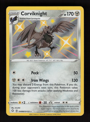 Corviknight SV089/SV122 - Shiny Holo Rare - Shining Fates: Shiny Vault 