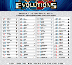Pokémon: TCG: XY—Evolutions Card List