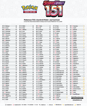Pokémon: TCG Scarlet & Violet—151 Card List