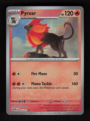 Pyroar (Master Ball Pattern) 016/131 - Uncommon - Prismatic Evolutions