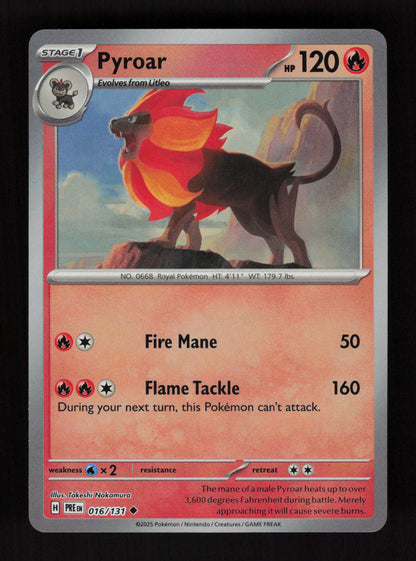 Pyroar (Master Ball Pattern) 016/131 - Uncommon - Prismatic Evolutions