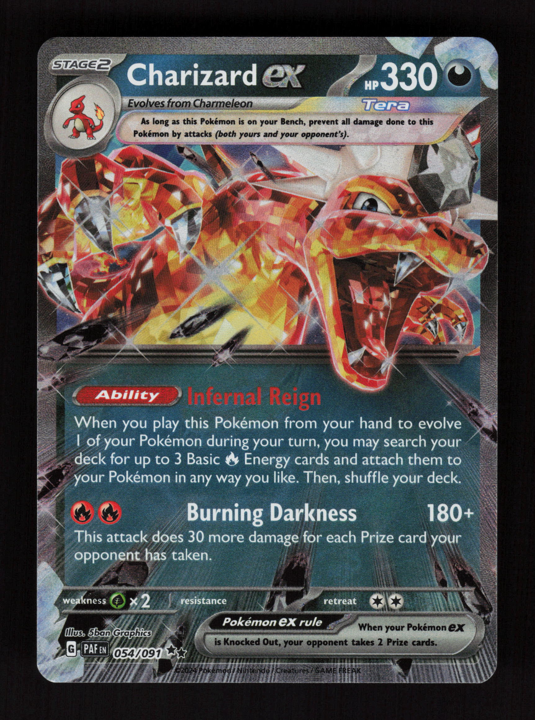 Charizard ex - 054/091 - Double Rare - SV: Paldean Fates