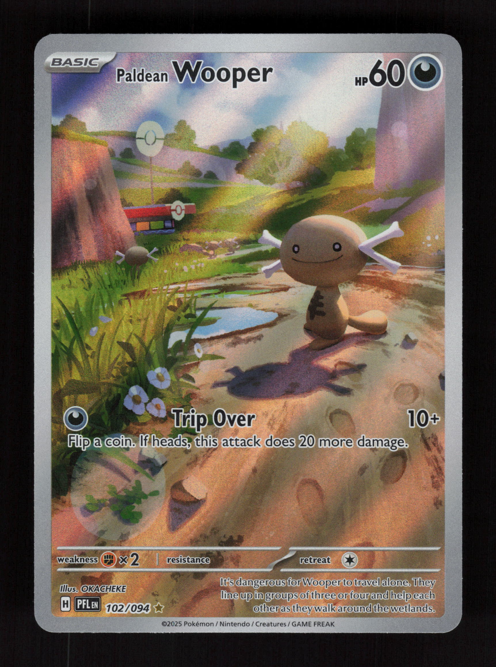 Paldean Wooper 102/094 - Illustration Rare - Phantasmal Flames 