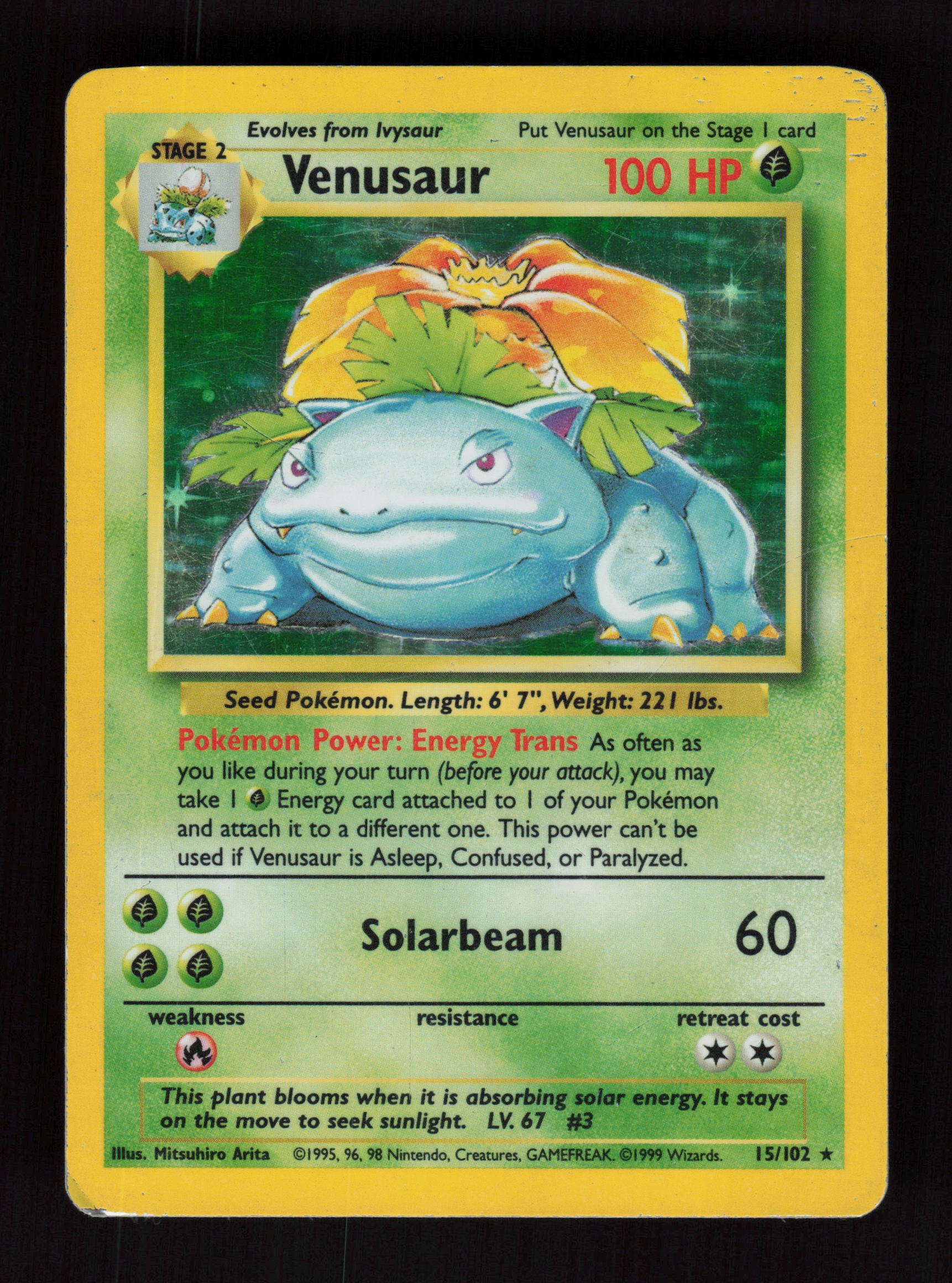 Venusaur 015/102 - Holo Rare - Base Set