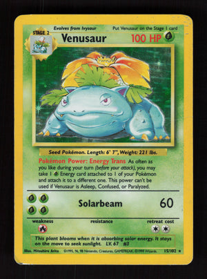 Venusaur 015/102 - Holo Rare - Base Set