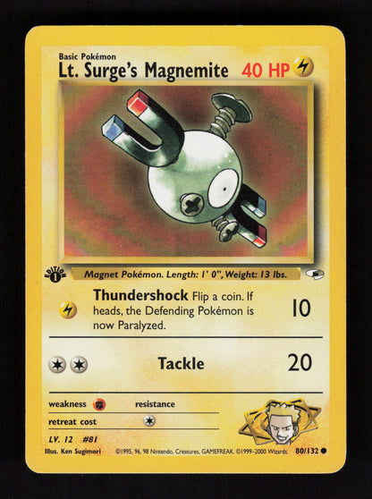 Lt. Surge's Magnemite (80) 080/132 - Common - Gym Heroes