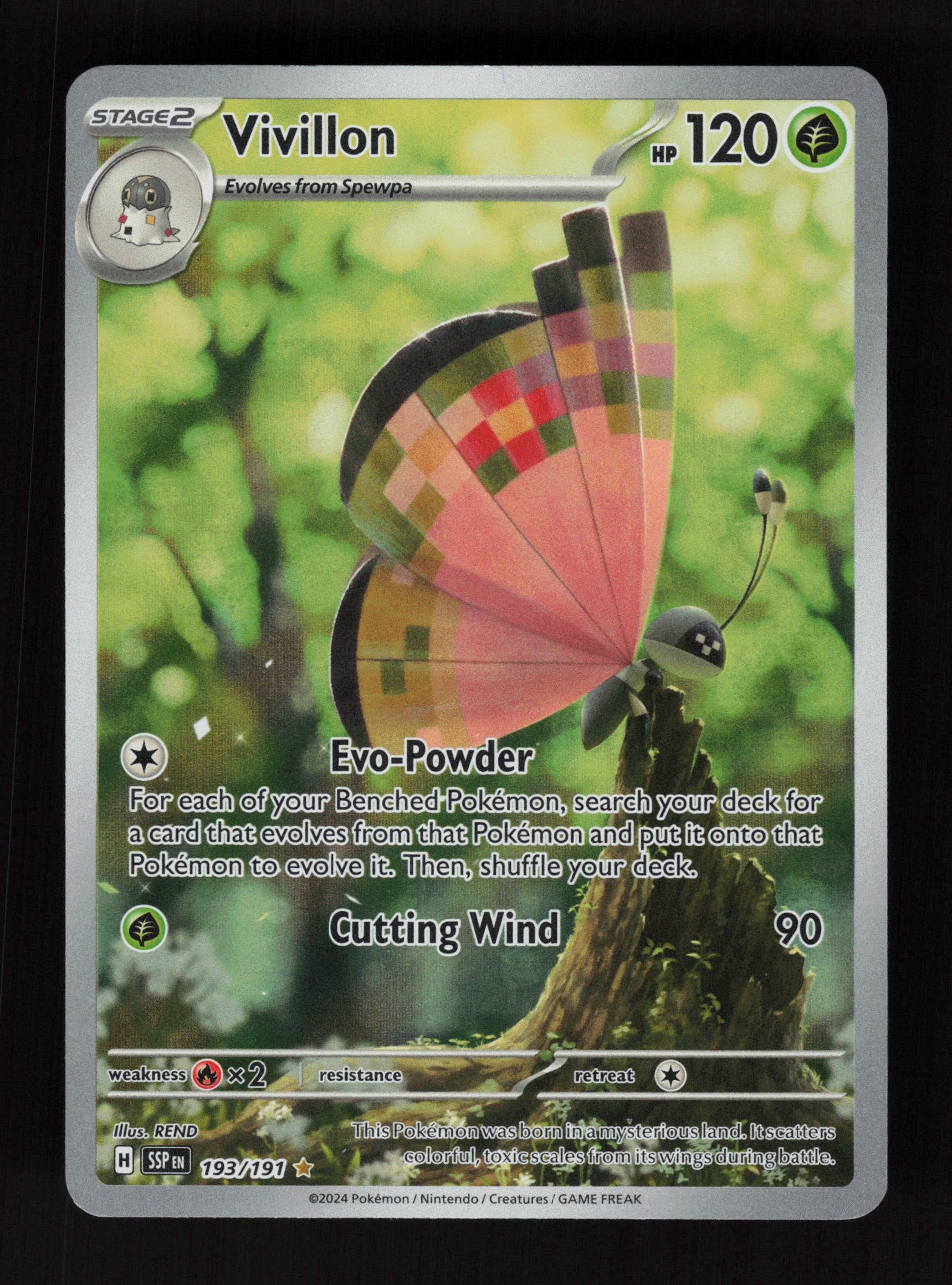 Vivillon 193/191 - Illustration Rare - SV08: Surging Sparks