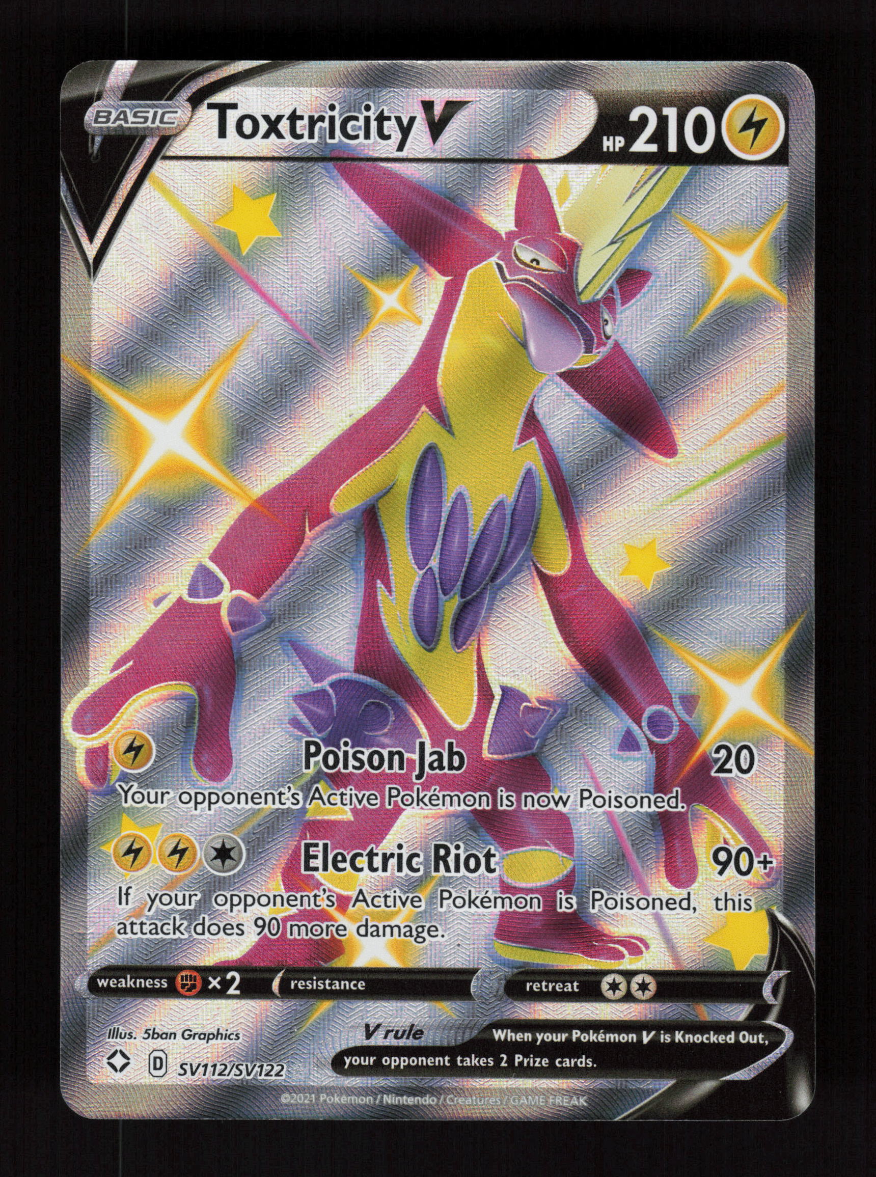 Toxtricity V SV112/SV122 - Shiny Holo Rare - Shining Fates: Shiny Vault