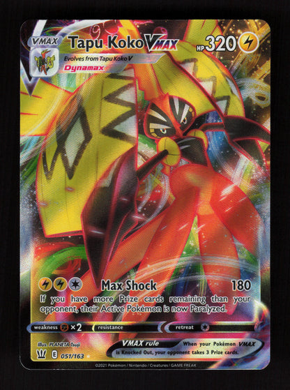 Tapu Koko VMAX 051/163 - Ultra Rare - SWSH05: Battle Styles