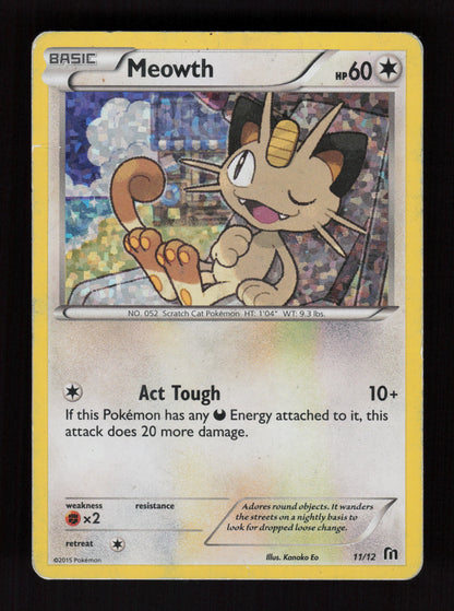 Meowth - 11/12 011/012 - Promo - McDonald's Promos 2016