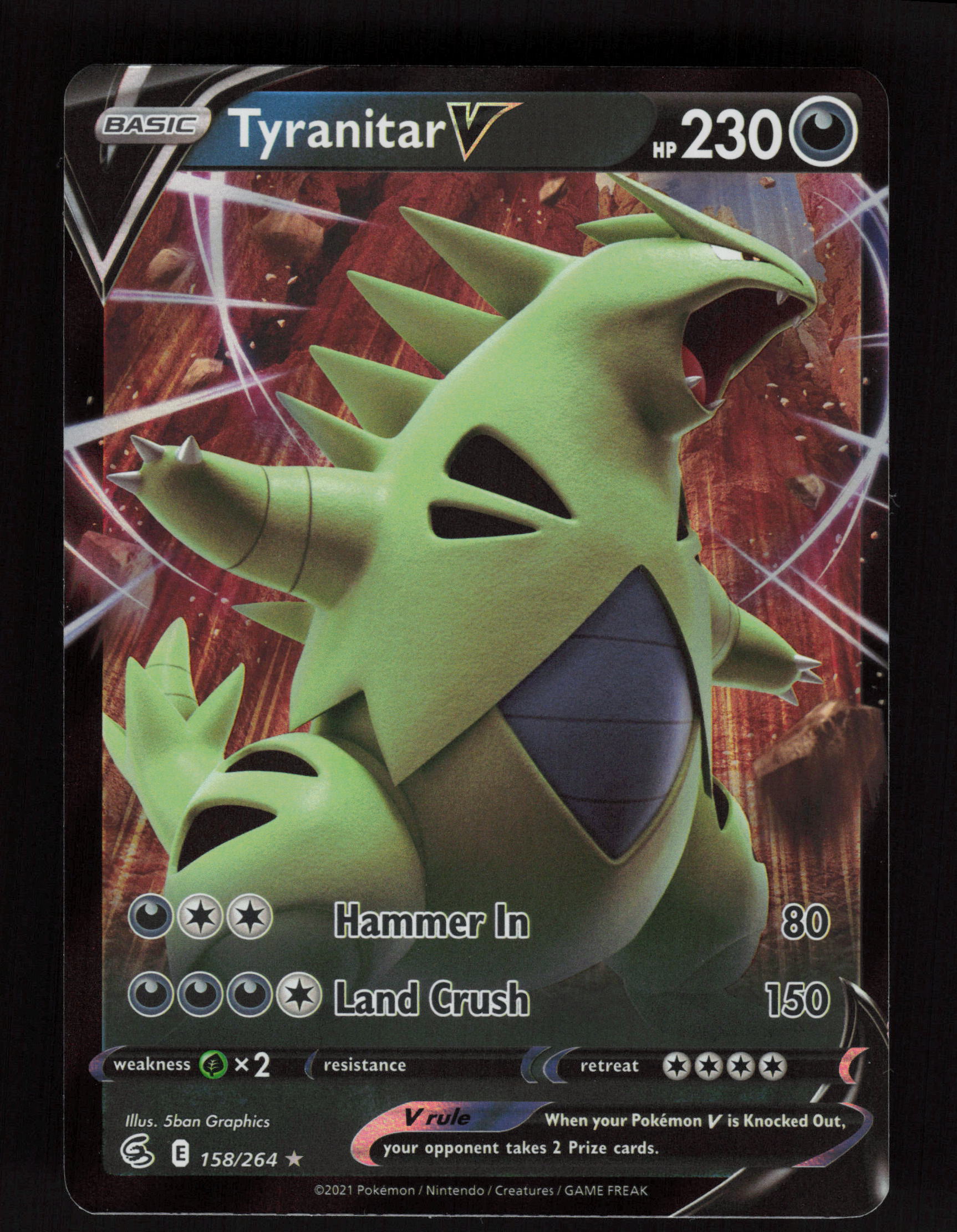 Tyranitar V 158/264 - Ultra Rare - Fusion Strike