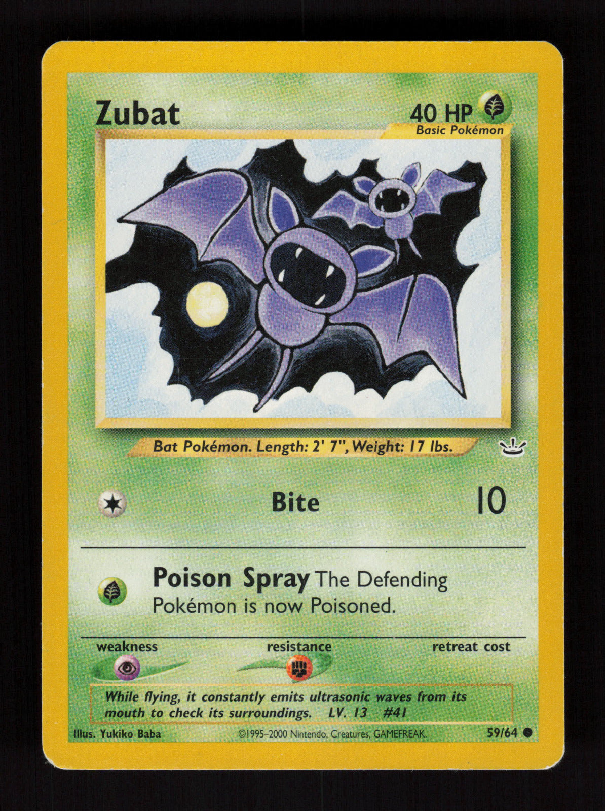 Zubat 59/64 - Common - Neo Revelation
