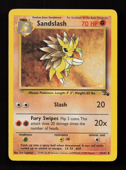 Sandslash 41/62 - Uncommon - Fossil