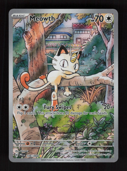 Meowth 106/094 - Illustration Rare - ME02: Phantasmal Flames 