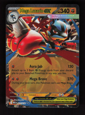 Mega Lucario ex - 077/132 - Double Rare - ME01: Mega Evolution