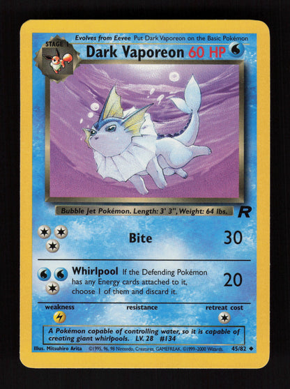 Dark Vaporeon 45/82 - Uncommon - Team Rocket