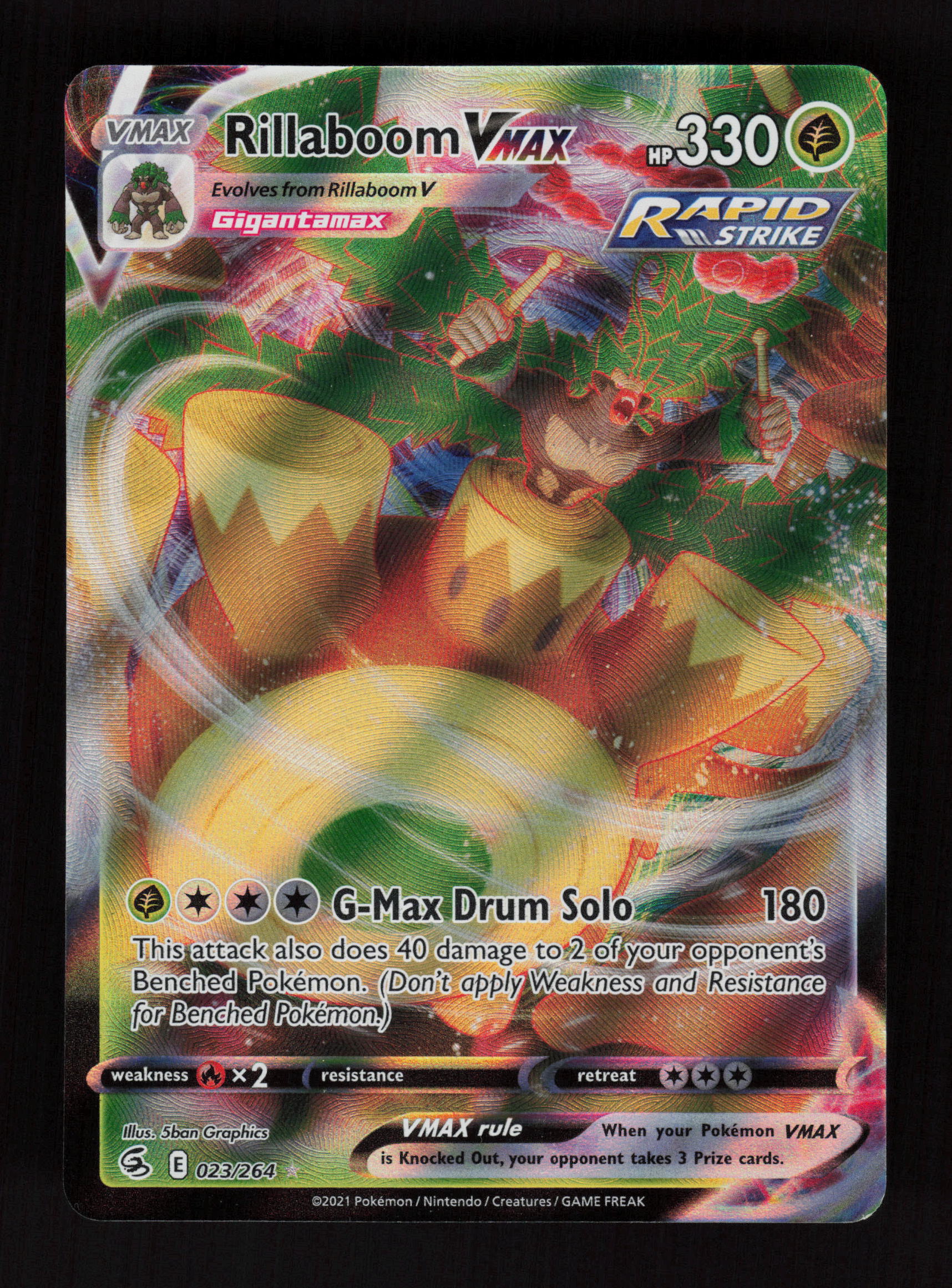Rillaboom VMAX 023/264 - Ultra Rare - SWSH08: Fusion Strike