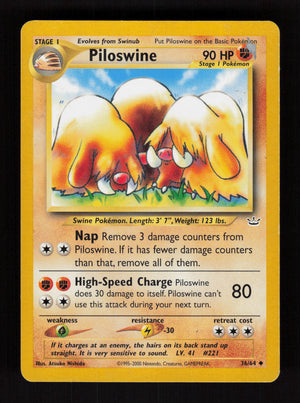 Piloswine 36/64 - Uncommon - Neo Revelation