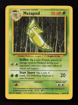 Metapod 054/102 - Common - Base Set