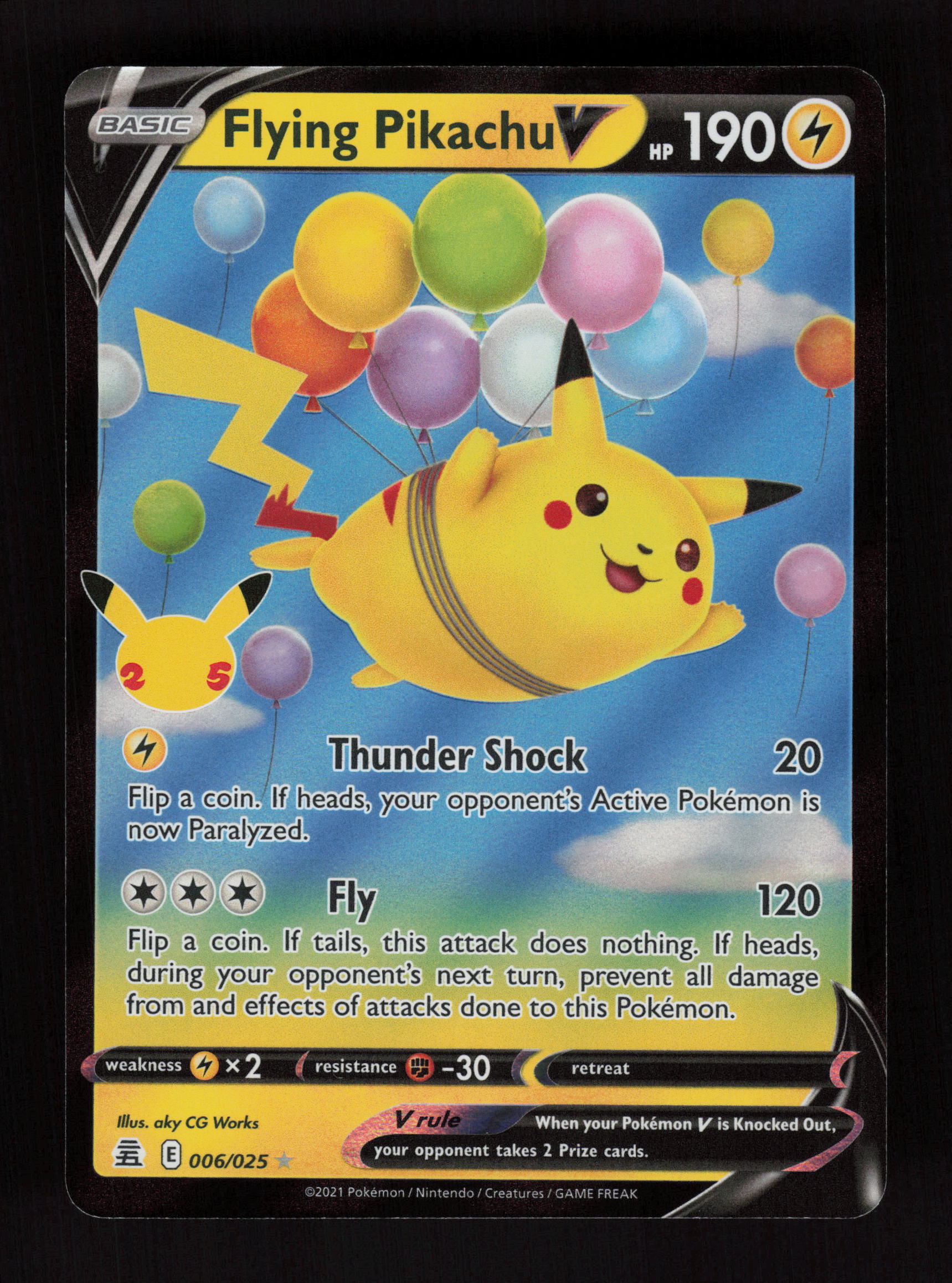 Flying Pikachu V 006/025 - Ultra Rare - Celebrations 