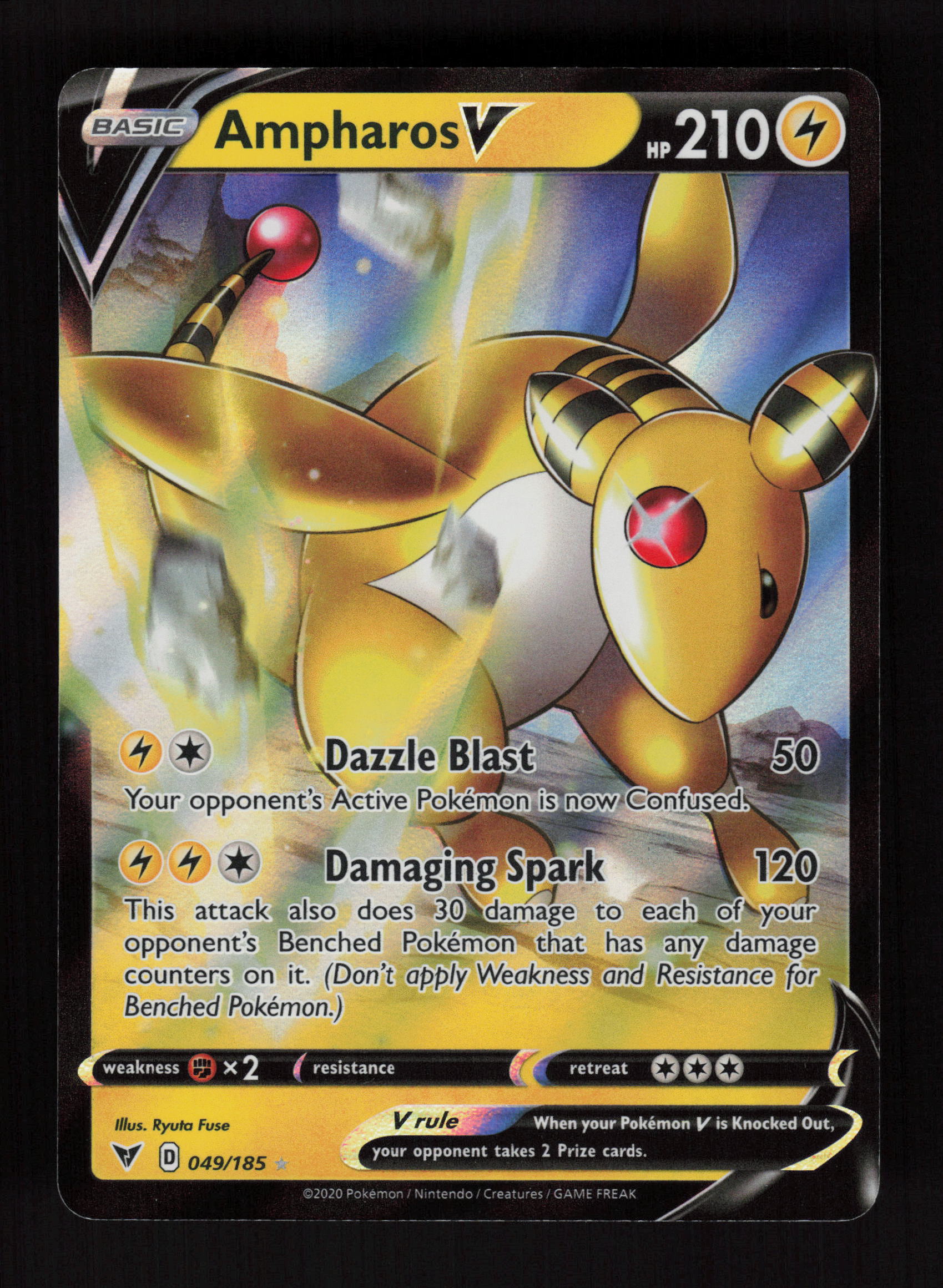 Ampharos V 049/185 - Ultra Rare - SWSH04: Vivid Voltage